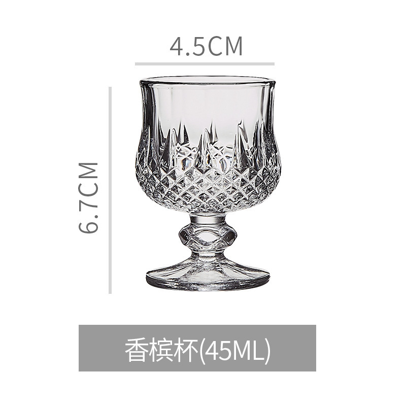 Luz de lujo retrógrado cristal especial taza de vino vino casero mujer hermosa baja alta taza de vidrio de champagne