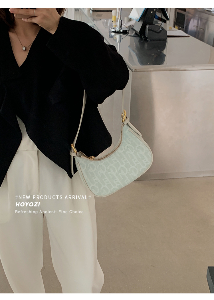 Hong Kong kJhsel PU niche denim law stick underarm for women's spring/summer new shoulder bag_voghion.com