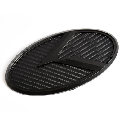 herringbone logo, modified car logo, Car logo - carbon-fiber-black-small-size-1-piece
