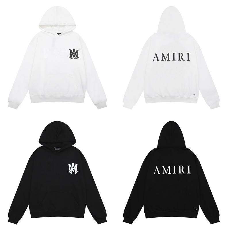 25 New Amiri Beauty Trend Accessible Luxury Classic Logo Printing High Quality Terry Casual Sweatshirt Sweatshirt for Men and Women
