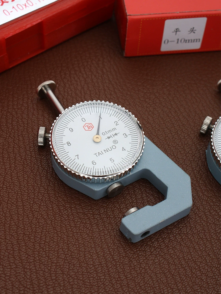 Измеритель толщины кожи 0 ~ 10 мм Руководство по измерению толщины DIY кожаный ручной плоский толщиномер 4707