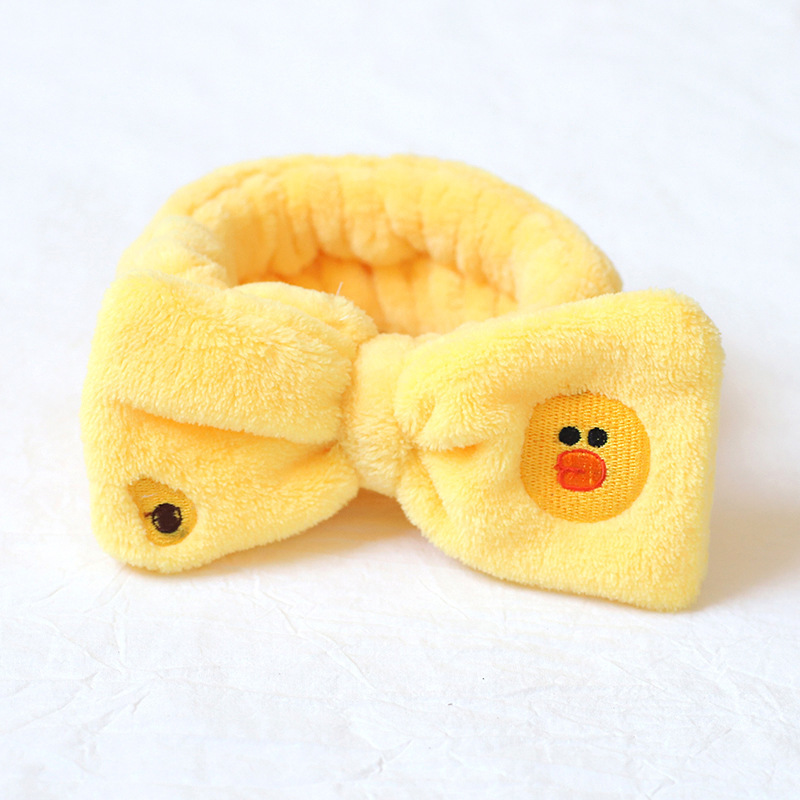Corea del sur de dibujos animados lindo conejo oso pato arco banda para el cabello femenino versátil lavado de cara yoga diadema accesorios para el cabello al por mayor