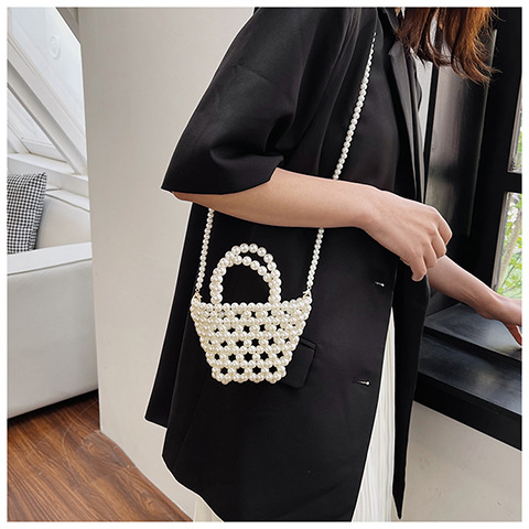 Borsa a tracolla con perle mini borsa a mano da donna_voghion.com