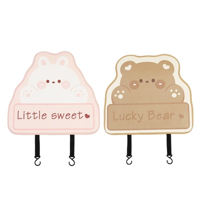 Chair back anti-kick pad: bear and rabbit design, is a cute