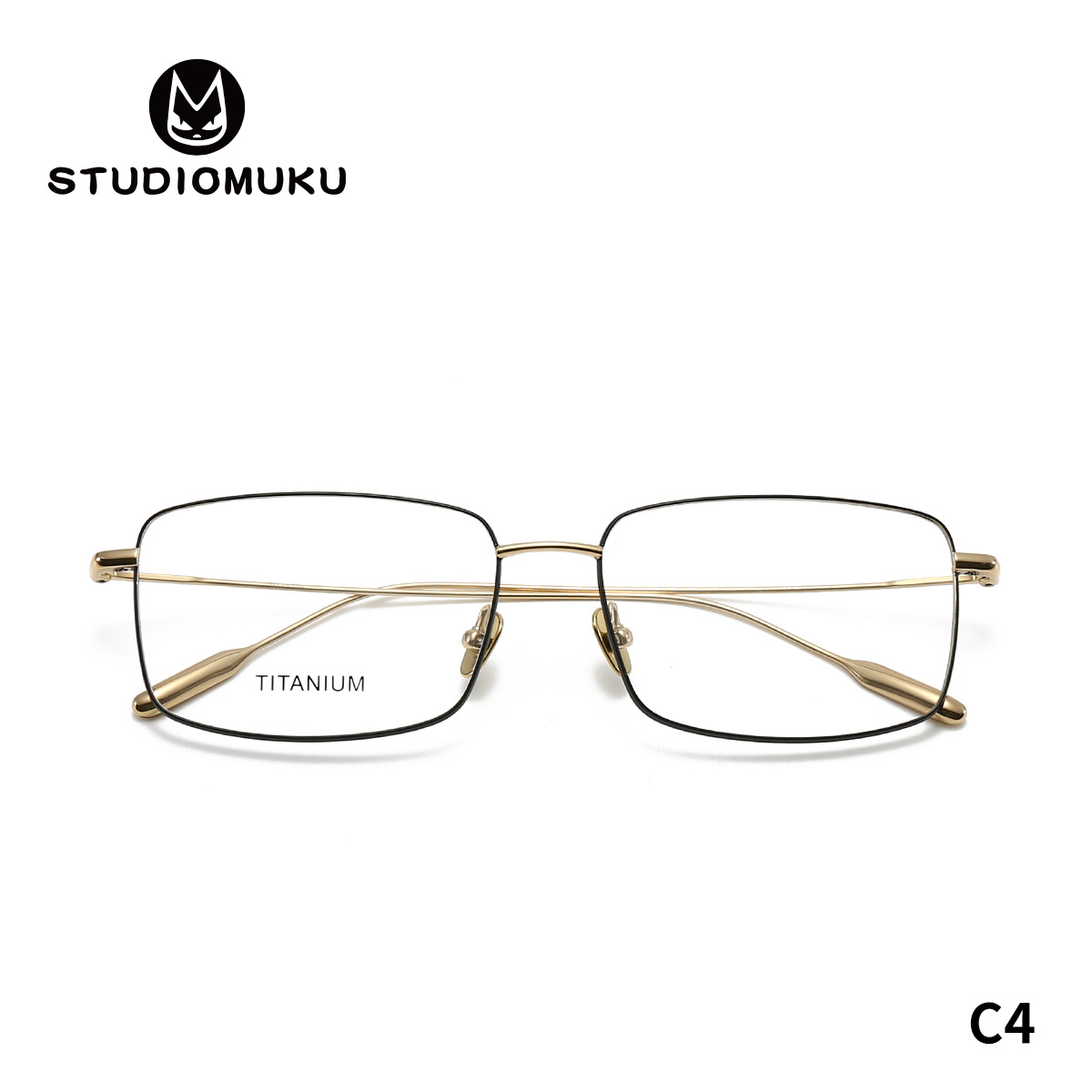 STUDIOMUKU gafas de madera cool aire abierto cuadrado marco de gafas de marco completo marco de gafas de negocios cómodo ultra ligero