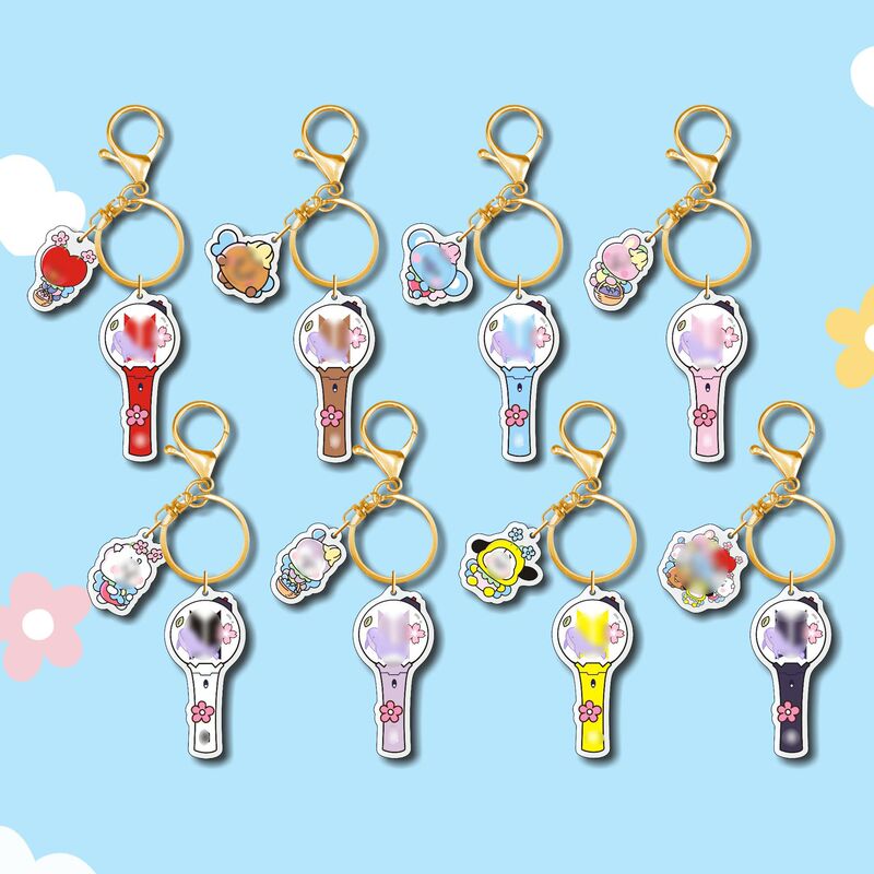 Bts Acrylic Keychain New Bt2 Cartoon Acrylic Pendant Star Peripheral