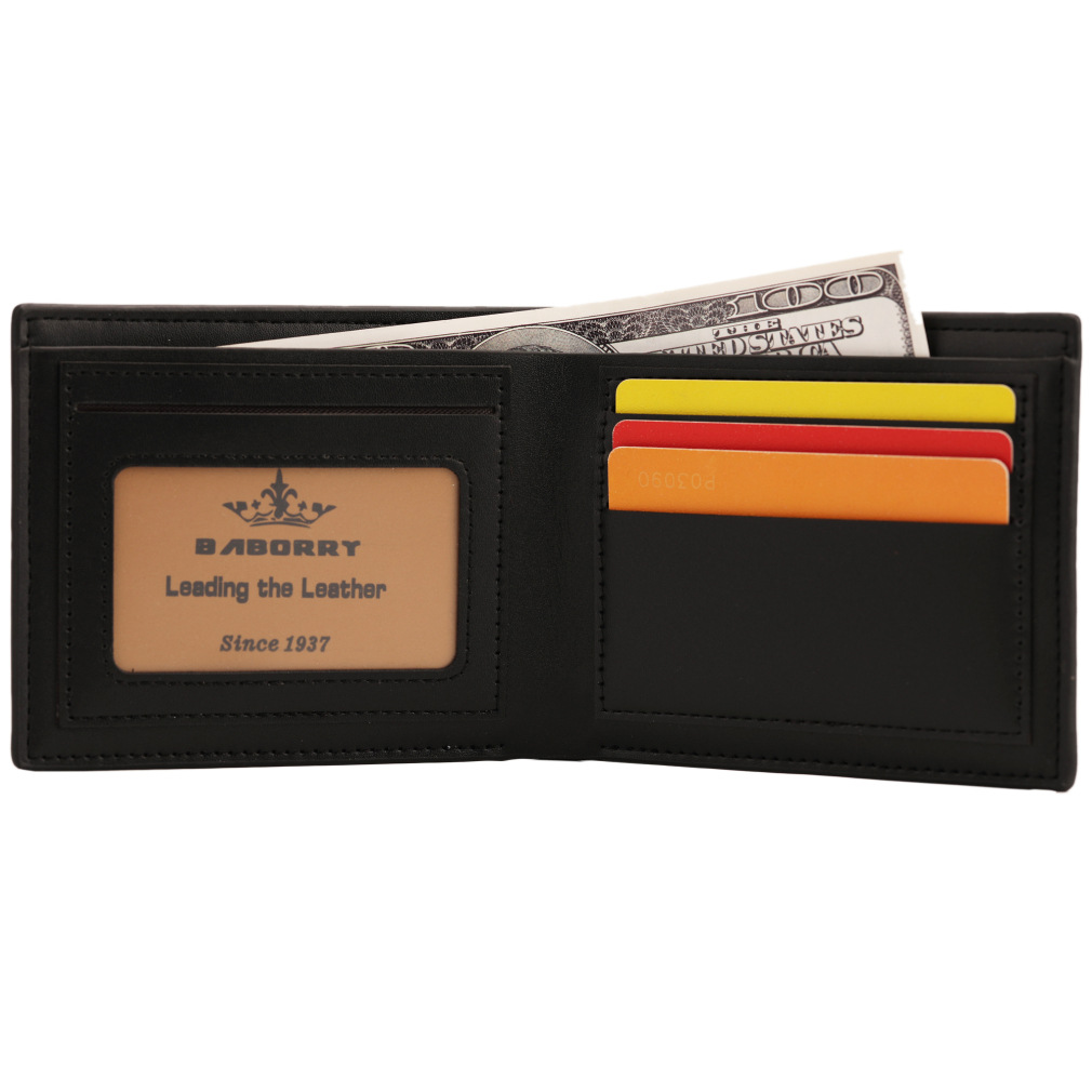 Men's Solid Color Canvas Open Wallets display picture 1