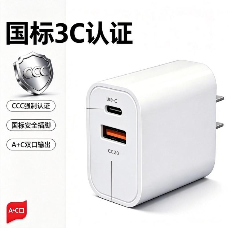 Pd20W Multi-Port USB Charging Head, Single Port, Dual Port, 3C Certified Fast Charging, Suitable for Apple and Android Devices, Charger Pd20W Multi-Port USB Charging Head, Single Port, Dual Port, 3C Certified Fast Charging, Suitable for Apple and Android Devices, Charger