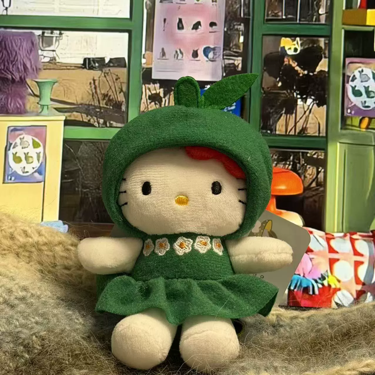 Плюшевый брелок-подвеска Hello Kitty, милый кукольный брелок для сумки, 11 см, легкий и прочный