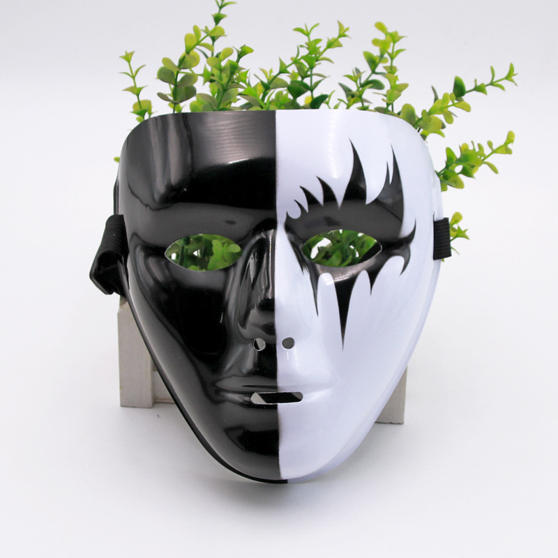 Máscara pintada de hip-hop, hombre y mujer, cara completa, hip-hop, bailarín enmascarado, baile de fantasmas, venganza, vestido de baile callejero