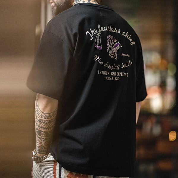 Retro cotton T-shirt