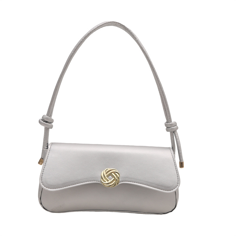 2024 invierno retro casual de color sólido nuevo estilo simple texturas coreanas bolsas de brazo de moda bolsas de hombro de moda