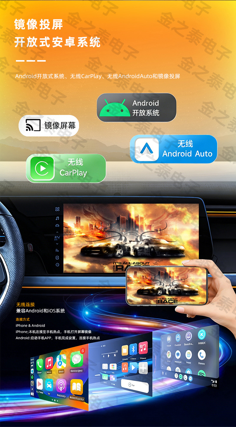 Popular Three-In-One Aibox with HDMI Carplay Module, Screen Mirroring, Smart Wireless Carplay Box