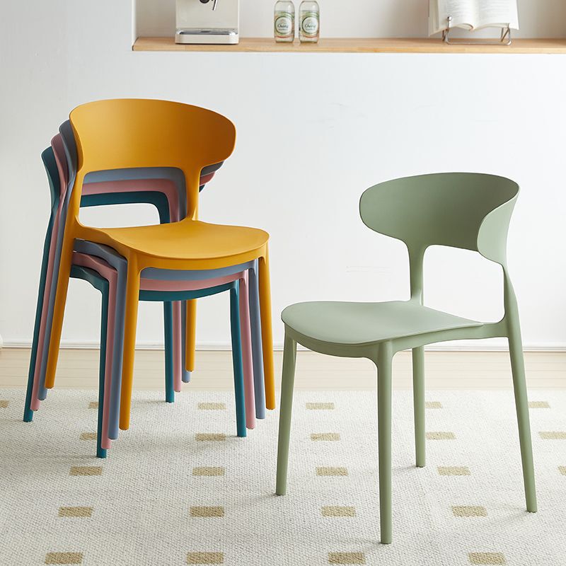 Cow Horn Chair Backrest Internet Celebrity Desk Stool Dining Chair Home Plastic Lazy Leisure Simple Thickened Nordic Office