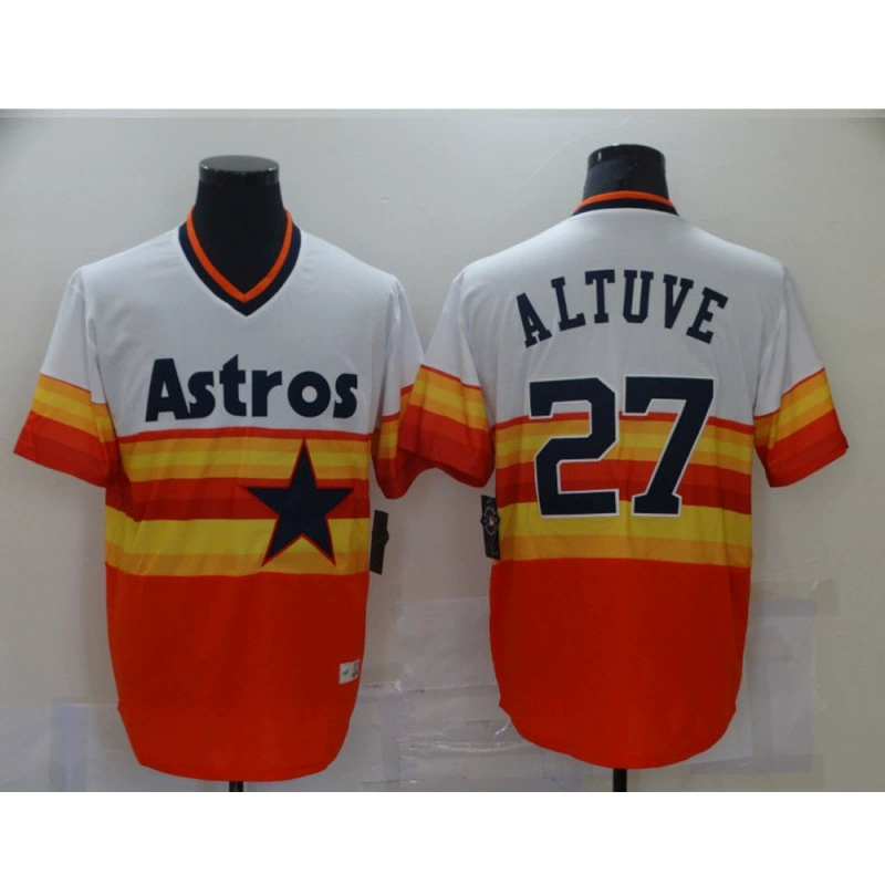 Его Astros Houston Astros кросс-бордер джерси 2#Брегман 27#Алтуве вышитая бейсбольная джерси