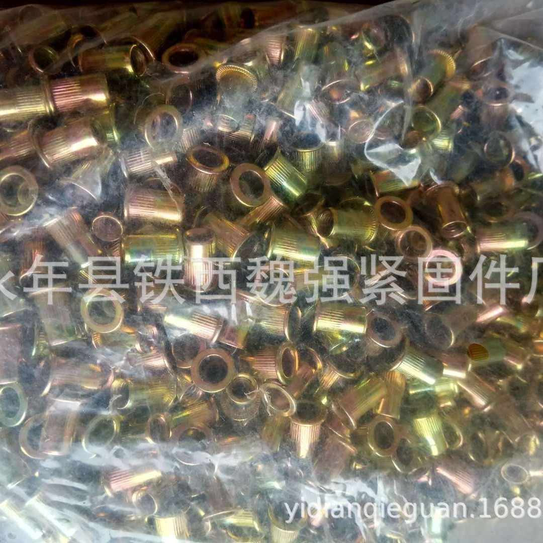 M3 M4 M5平头拉铆螺母 铆母  拉母  竖条纹圆柱拉母 拉帽