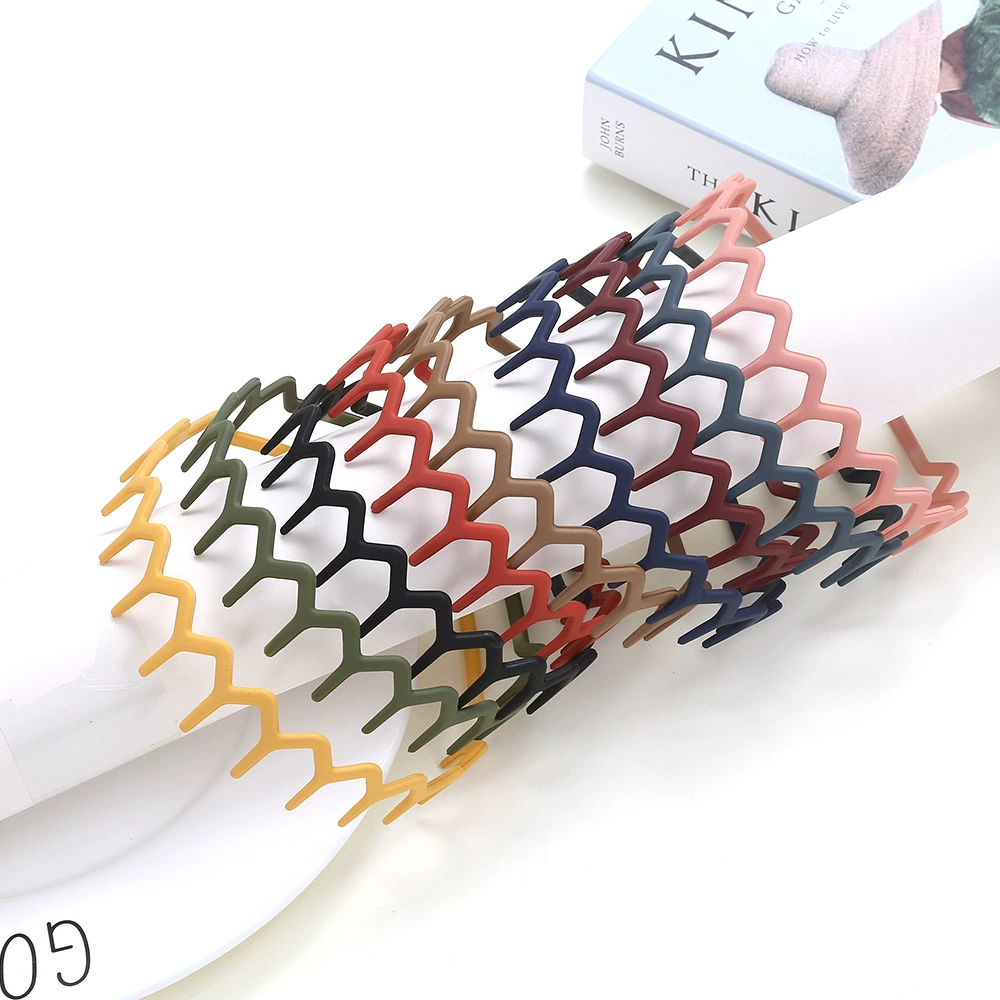 Кондитерский цвет матовый полый волнистый противоскользящий обруч для волос простой женский обруч для волос