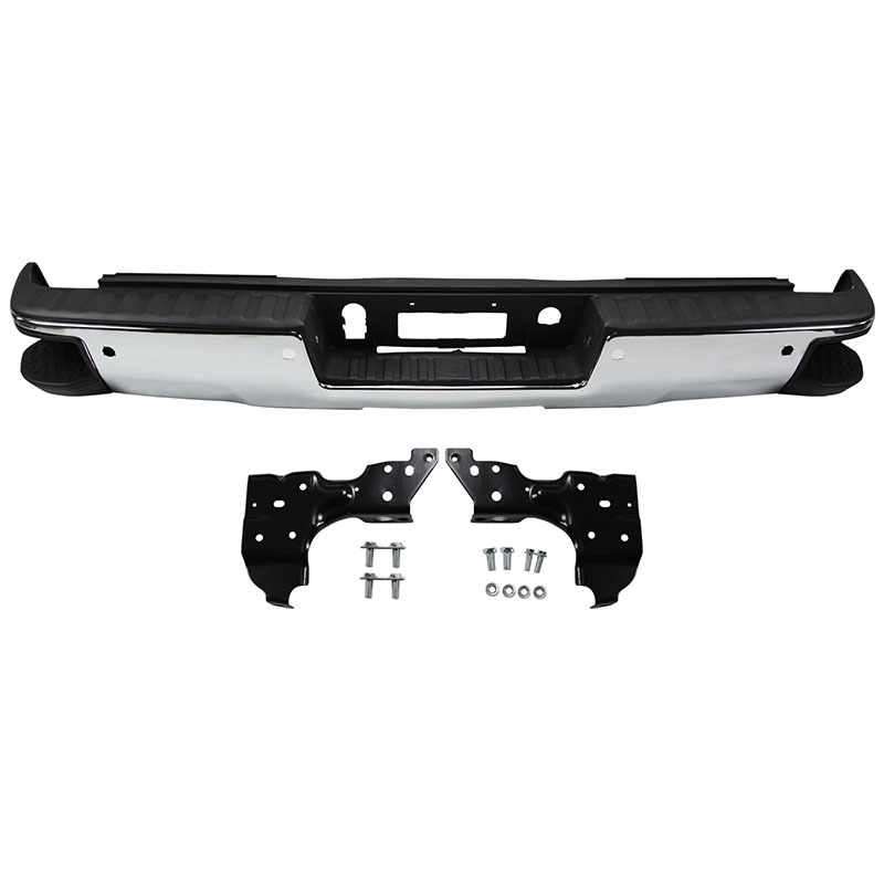 Aplicable a Chevrolet 14 - 18 Silverado parachoques traseros Solode original con agujeros de radar galvanizados