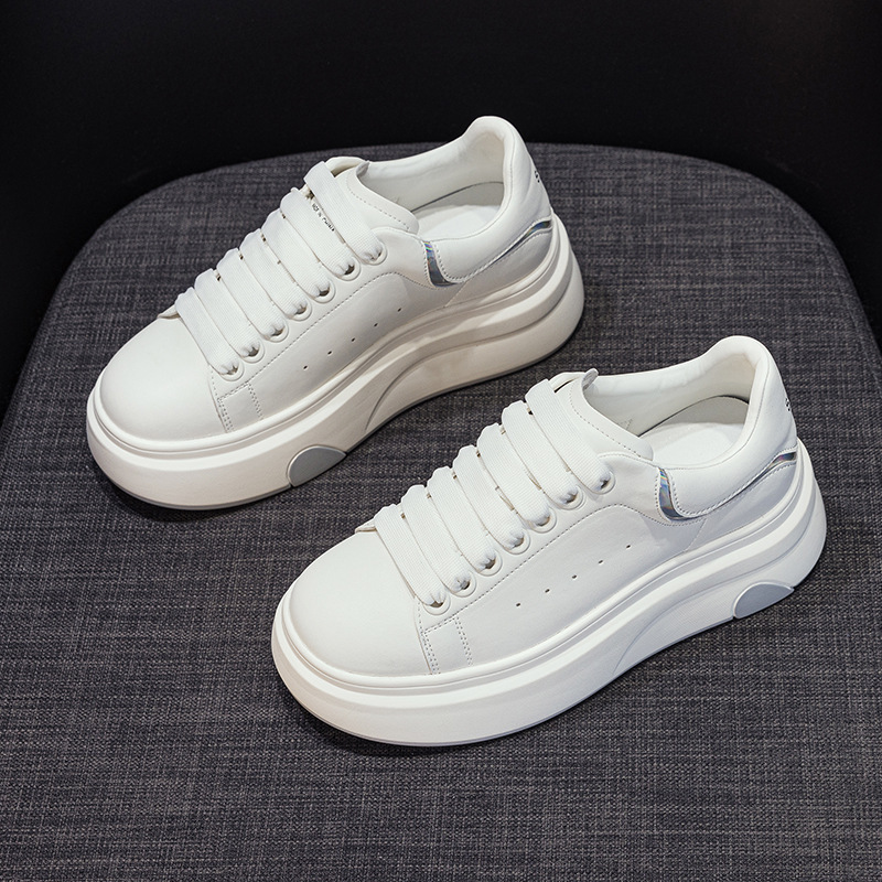 Giày sneaker nữ đế dày thời trang mùa xuân 2026 thiết kế cá tính tăng chiều cao — M2708 màu xám, M2708 màu đỏ, M2708 màu đen