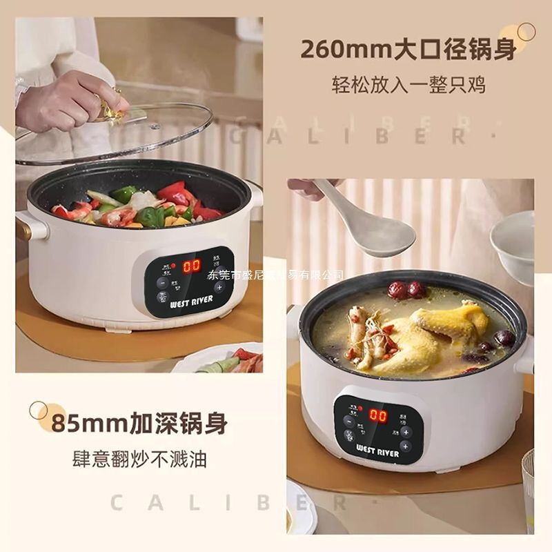 出口德国原款电火锅一体炒菜电炒锅多功能料理锅蒸煎炒不粘电煮锅|undefined