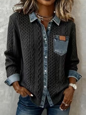 Knitted demi-season shirt
