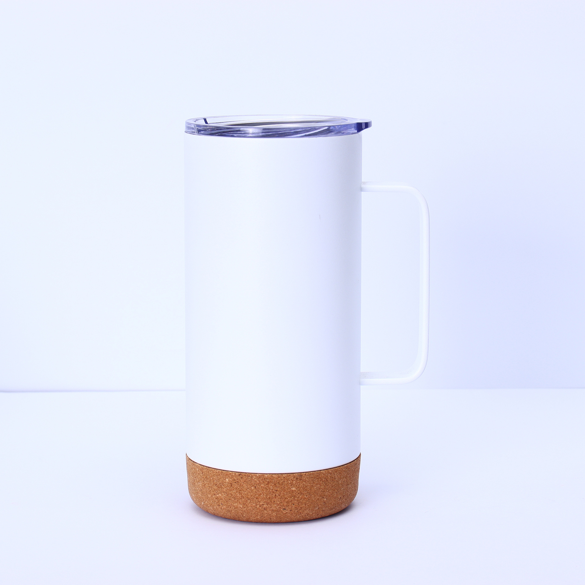 Comercio exterior vacío de corcho 304 acero inoxidable taza de calentamiento de fondo antideslizante mango de oficina taza de café al por mayor