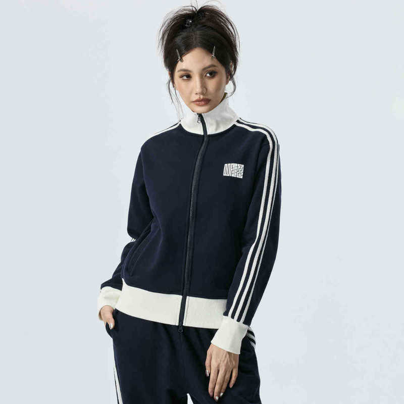 Ufz Autumn and Winter Heavyweight Sexy Short Stand-Up Collar Sweatshirt Girls American Jacket Trendy Brand Contrasting Color Slim Cardigan Ufz Autumn and Winter Heavyweight Sexy Short Stand-Up Collar Sweatshirt Girls American Jacket Trendy Brand Contrasting Color Slim Cardigan
