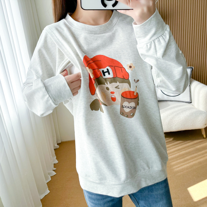 Spring and Autumn Postpartum Wear Breastfeeding Clothes Go Out Hot Mom Sweatshirt for Breastfeeding Cartoon Fashion Foreign Style Spring and Autumn Postpartum Wear Breastfeeding Clothes Go Out Hot Mom Sweatshirt for Breastfeeding Cartoon Fashion Foreign Style