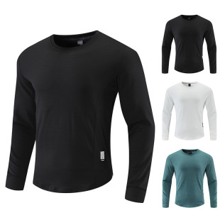 Outdoor Sports Quick-drying Clothes Men's Round Neck Long-sleeved T-shirt Spring and Autumn Winter Running Clothing Fitness Quick-drying Clothes Sports T-shirt