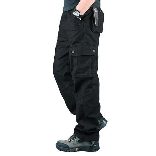 Cross-border export import foreign trade multi-pocket men's work pants loose pants plus size labor protection casual straight-leg pants