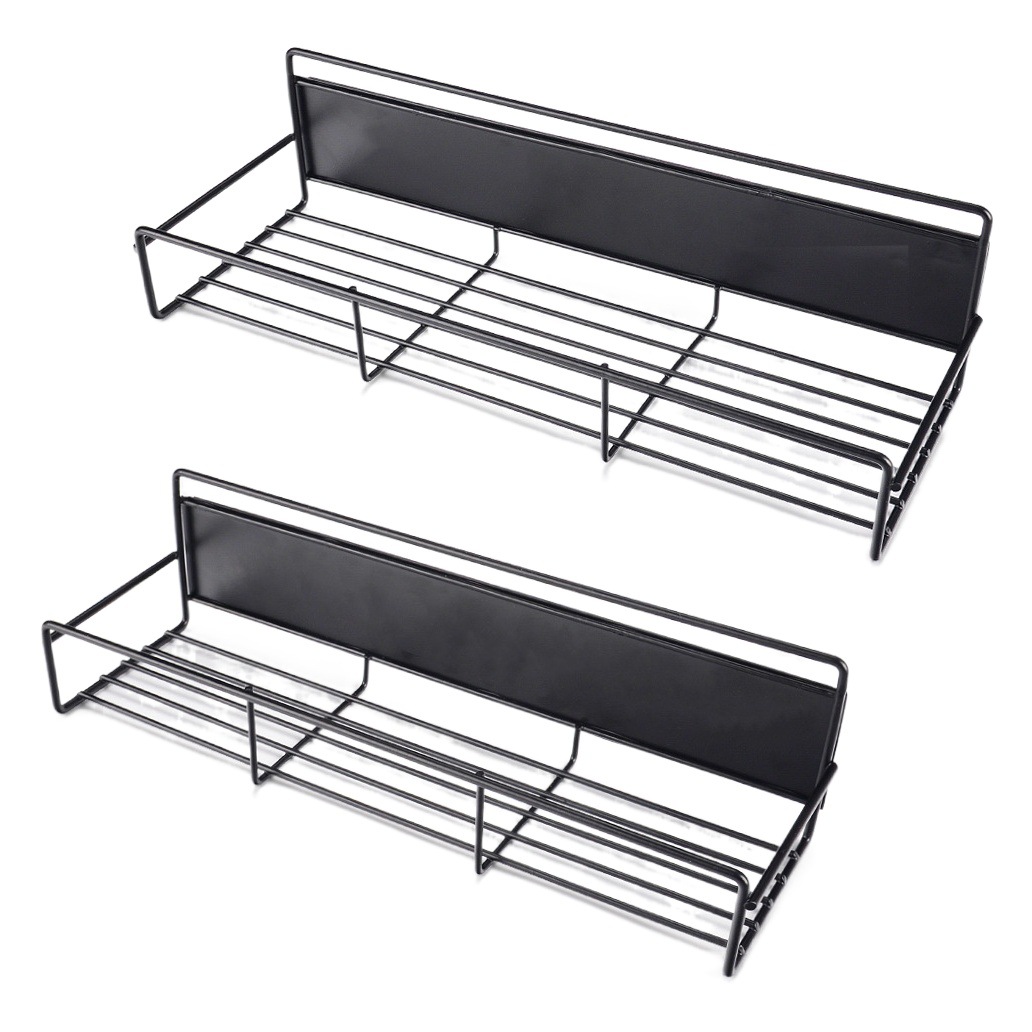 Estante de condimento de cocina refrigerador colgante lateral estante de almacenamiento de succión magnética sin perforar estante de especias doméstico estante de almacenamiento de hierro multifuncional