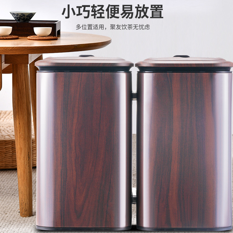 スマート音声ダストボックス茶かすバケツフィルター茶バケツ茶バケツ茶器部品茶台ゴミ排水収納バケツ|undefined