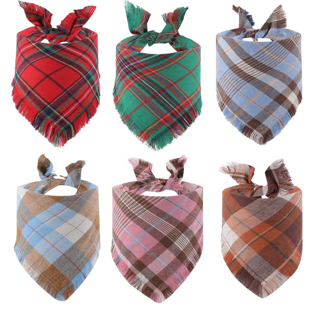 Ventas de nuevos fabricantes de productos spot transfronterizos para toallas de triángulo de bordas de cuadrillas para mascotas perros toallas de saliva bufandas para mascotas