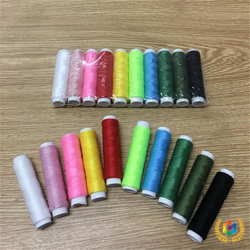 ✅厂价直销402涤纶线家用手工缝纫线小轴50码10色包板线定色线