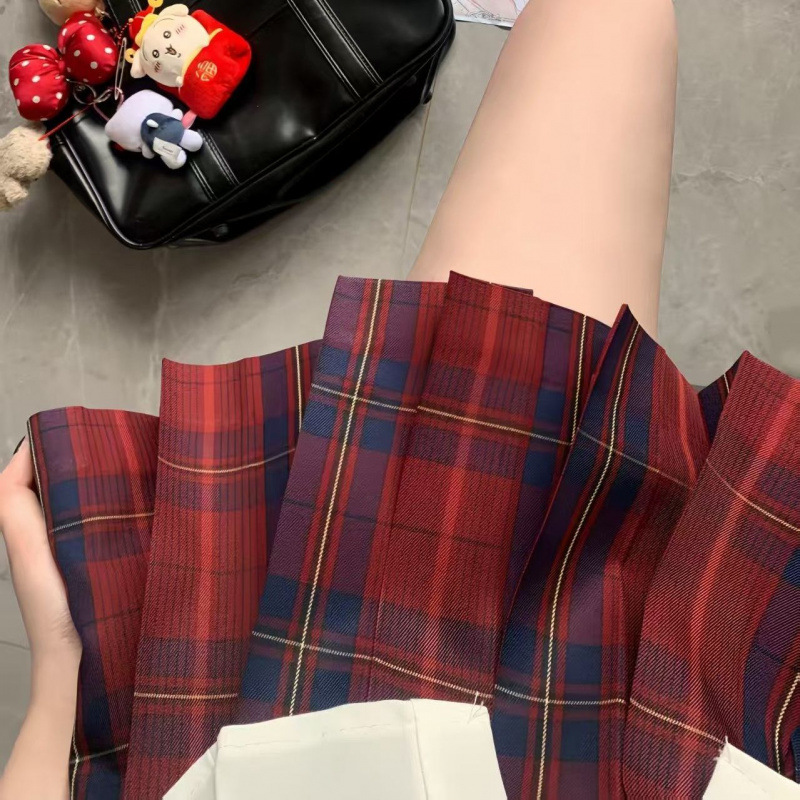 스노우 마운틴 레드 싱글 스커트