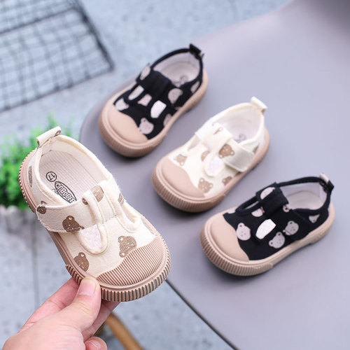2023春秋夏季男宝宝鞋子学步鞋婴儿软底帆布鞋女小童布鞋单鞋板鞋