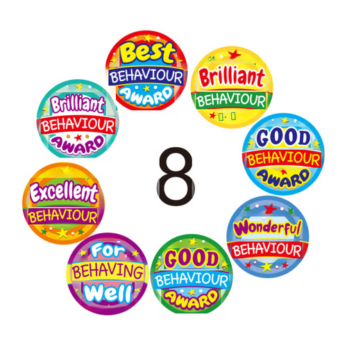 New Style Roll School Children's Toy Colorful Round Sticker Reward and Motivational Sticker 500pcs/Roll