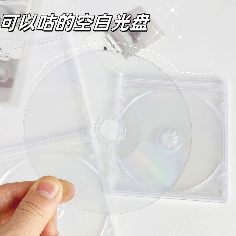 Ins Transparent Disc Wholesale Simple Unprinted Unburned CD Star-chasing Goo Disc diy Material Plastic Sheet Self-made Surrounding