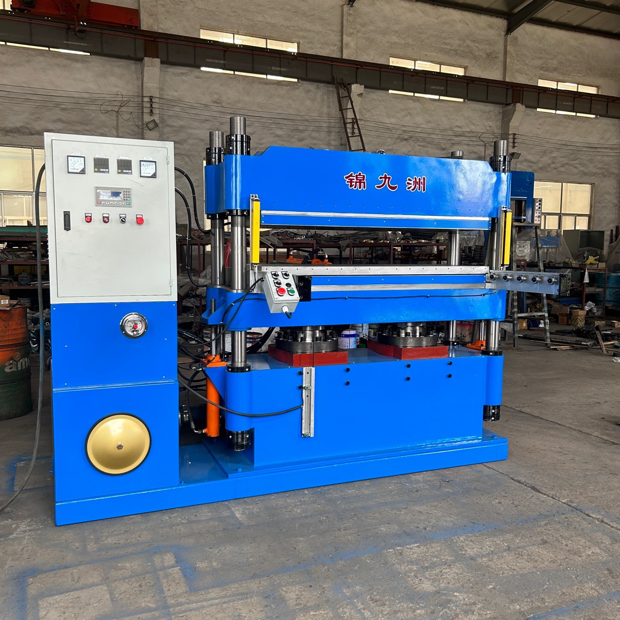 锦九洲橡胶机械 100吨PLC全自动平板硫化机 热板尺寸1500x600mm