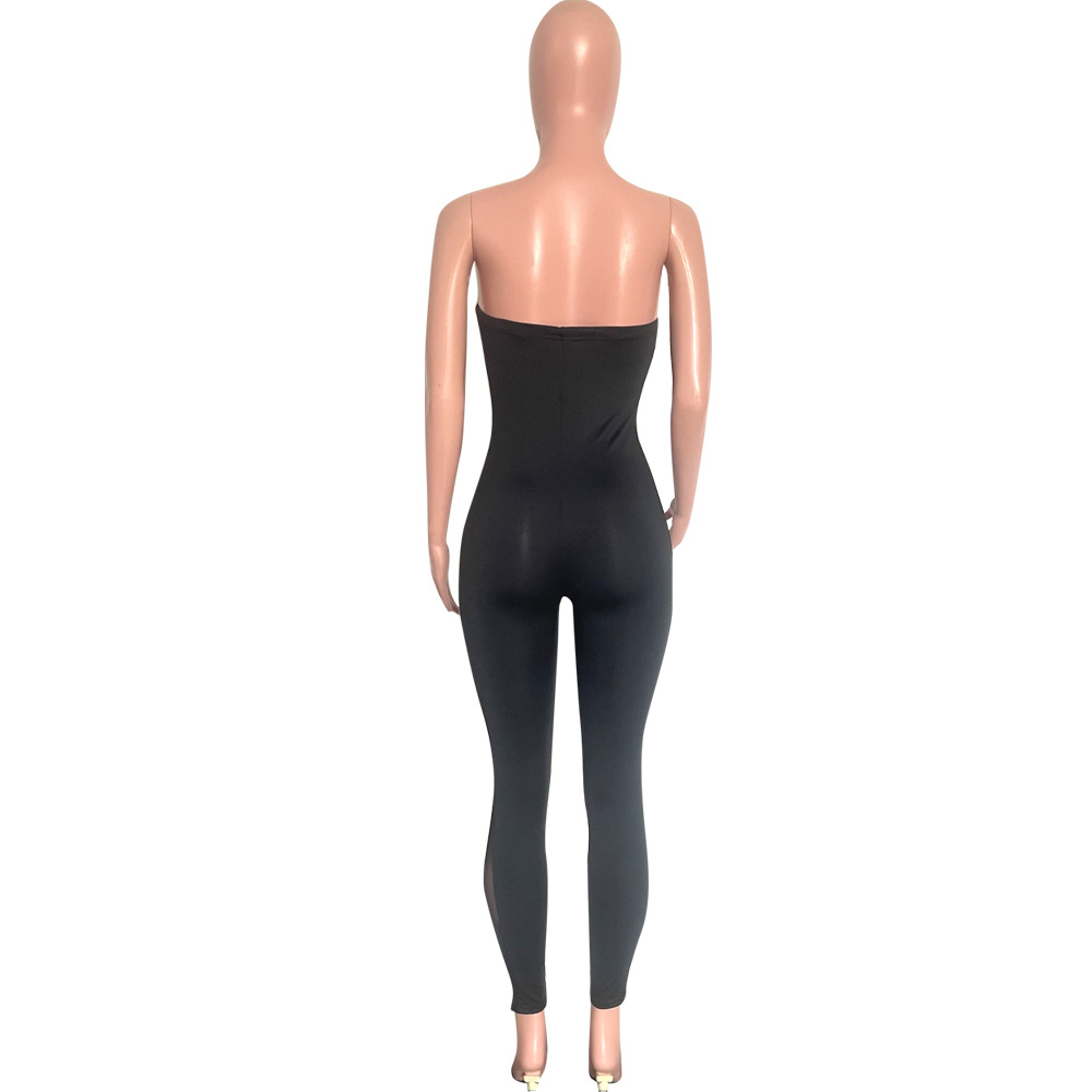 Sexy Bodycon Mesh Jumpsuit Für Damen Langarm Freizeitmode_voghion.com