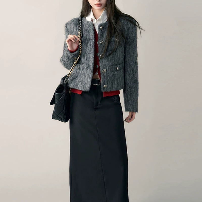 Jacket, short woolen coat, high-quality style, Chanel style