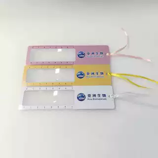 3倍PVC彩色放大镜书签名片放大镜图书出版礼品阅读放大镜定制跨境