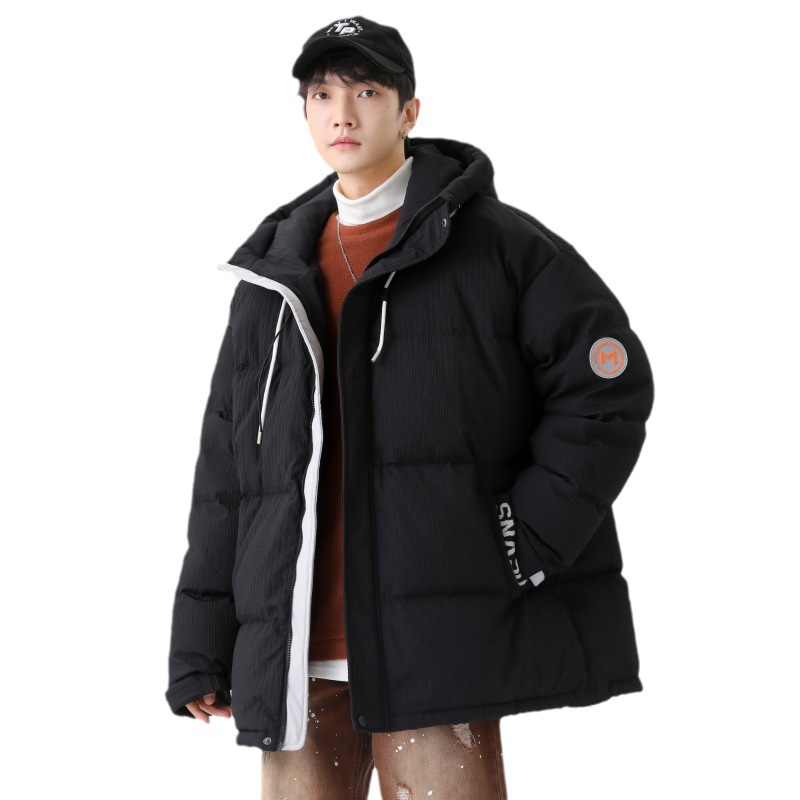 Chaqueta acolchada de algodón para hombres populares otoño e invierno abrigo de pan con capucha ropa para hombres 2023 nueva chaqueta acolchada de algodón caliente de moda chaqueta de tablero ligero