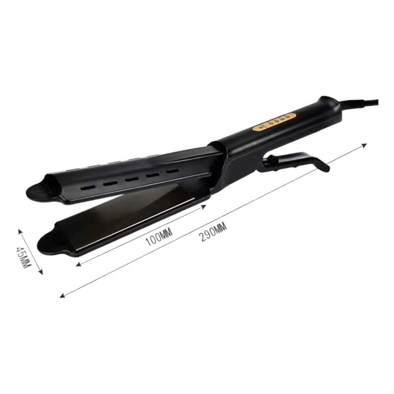 Cross-Border New Model Adjustable Heat Steam Hair Straightener, Portable Flat Iron for Home Use, Negative Ion