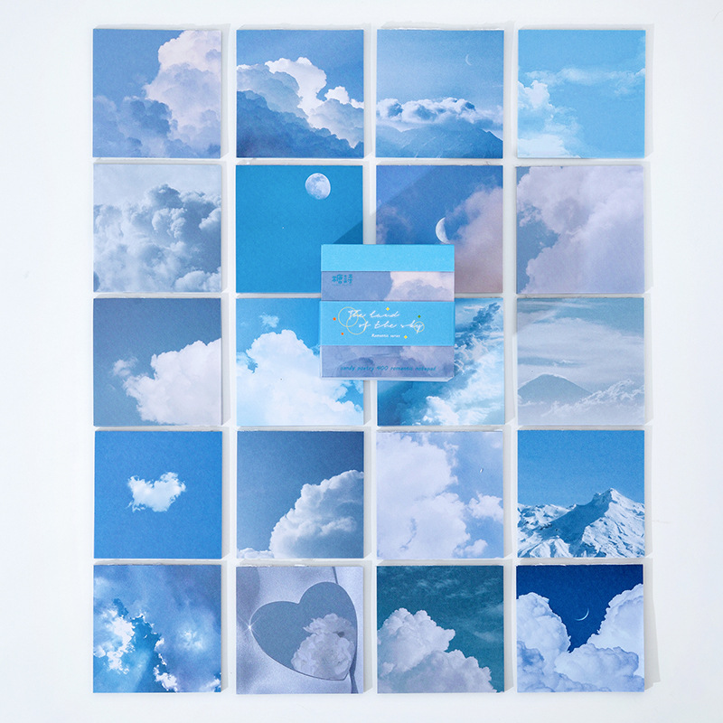 Azúcar poesía libro de notas serie romántica INS fresco diario desgarrable mensaje material decorativo papel base