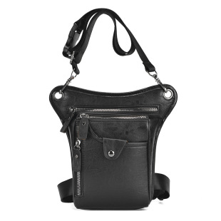 Foreign Trade Tactical Bag Leg Bag Men's Leather Crossbody Bag Multi-Pocket Multi-Functional Small Hanging Bag Waist Bag Motorcycle Tool Kit