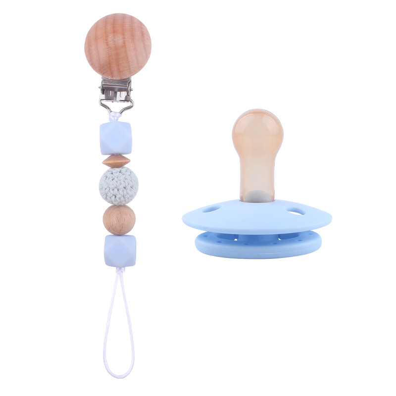 Nuevo bebé haya clip chupete cadena bebé creativo de silicona octogonal cuentas anti-caída cadena chupete traje