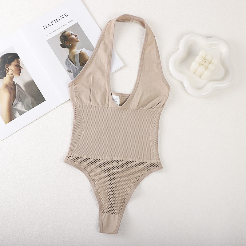 Faja Moldeadora de Cuello Halter Nailon Moldea el cuerpo, Sin costuras, Levanta glúteos, Control de abdomen