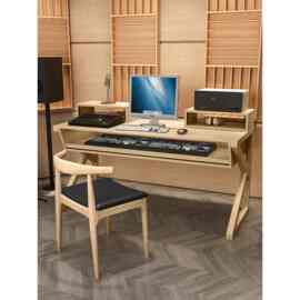 实木琴桌电钢琴桌子录音棚工作台音乐工作桌编曲工作台调音台桌子