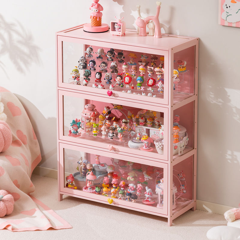 Gabinete de exhibición transparente hecho a mano acrílico caja ciega estante de exhibición joyería muñeca gabinete de almacenamiento